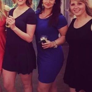 Royal blue mini dress